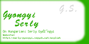 gyongyi serly business card